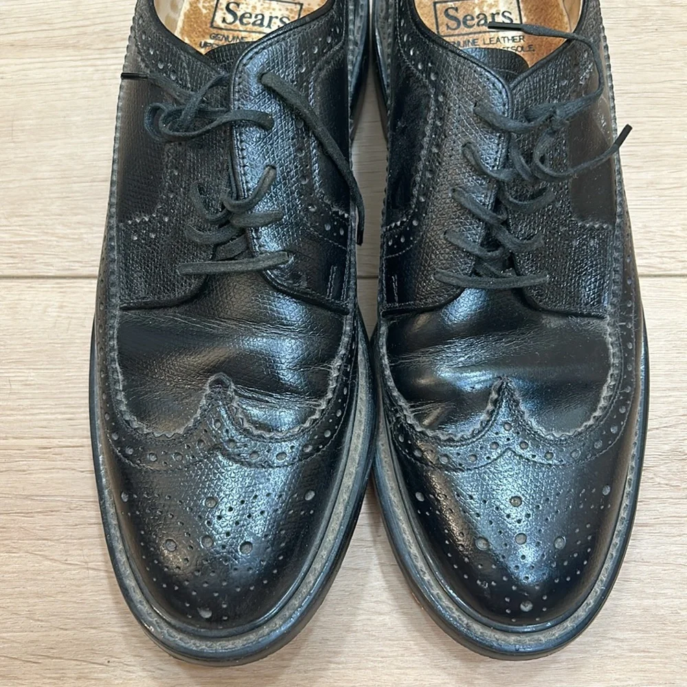 Vintage 70s Sears Men’s Wingtip Dress Shoes 9.5D